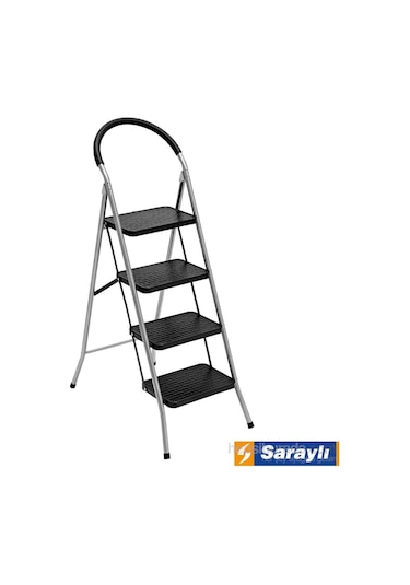 Saraylı Pratik Mega Lüx Merdiven 4 Basamaklı Siyah