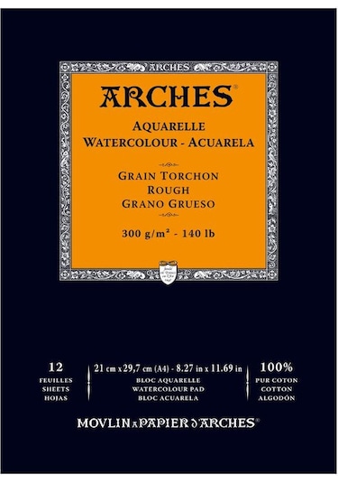 Arches Suluboya Blok Defter - Kalın Doku - 300Gr. A4- 12 Yp.