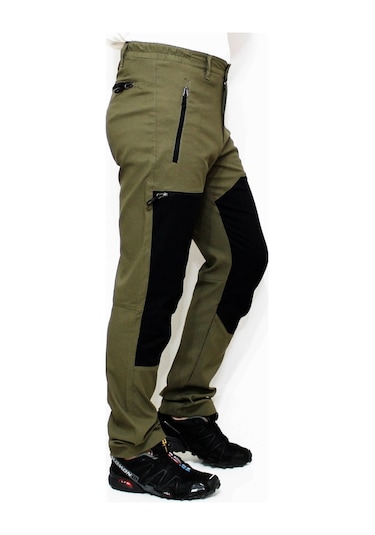 Mudwill Alpin Likralı Erkek Outdoor Pantolon Haki-Siyah Haki