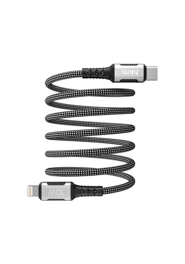 Dynamic 30W Hızlı Şarj Mıknatıslı Type-C To Lightning Şarj Ve Data Aktarım Kablosu 1 Metre Siyah