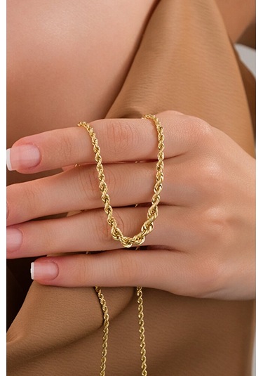 14 Ayar Gemici Kilitli Süzme Halat Altın