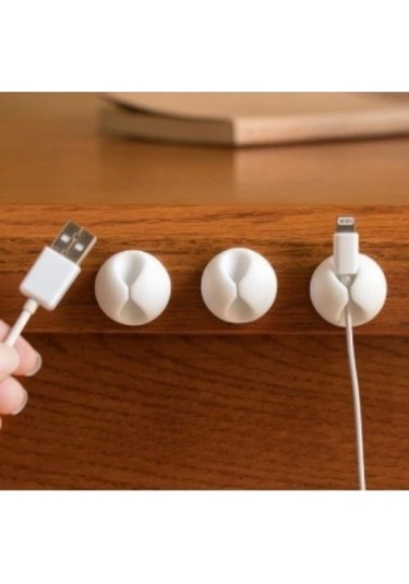 Siyah Beyaz Kablo Sabitleme Klipsi 10'lu 10 Adet