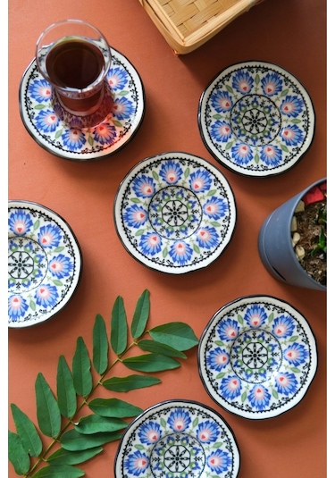 Jamuor Roys Fulya Porselen Çay Tabak Takımı 12cm 6 Parça