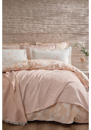 Yataş Bedding Etta Çift Kişilik Fall Winter Çeyiz Seti Pudra