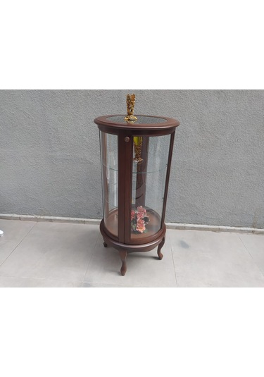 Bengimobilya Gümüşlük Yuvarlak Model 78 Cm Parlak Ceviz Kayın Lükens Aslan Aya (482396883)