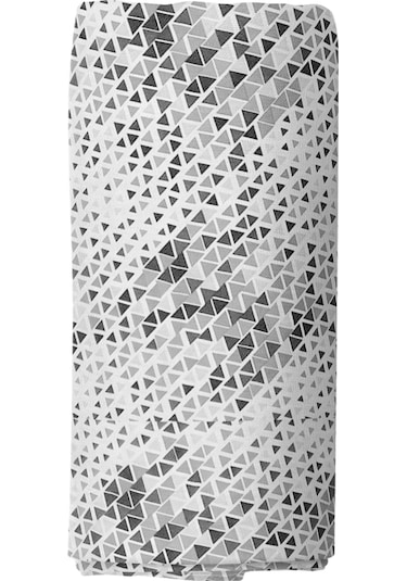 Maki Pamuklu Ücgenler 160x200 Çift Kişilik Lastikli Çarşaf Seti Gri