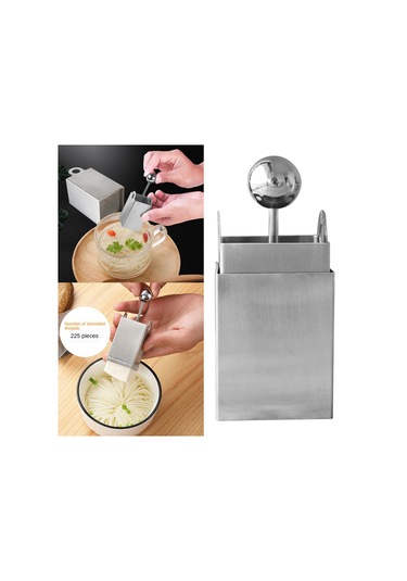 Homyl Kare Izgaralar Şekilli Filiform Tofu Kesici Paslanmaz Gümüş