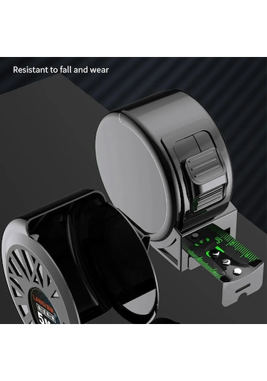 Floresan 5mx25mm-kalınlaştırılmış Paslanmaz Çelik Mezura Naylon Su Geçirmez Aşınmaya Dayanıklı Çelik Mezura Yüksek Hassasiyetli Ölçüm Çelik Bant