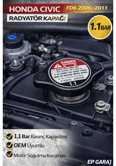 Honda Vtec Fd6 Oem  1.1 Bar Radyatör Kapağı -