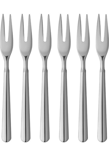 Hisar Milenyum 6lı Çelik Et Çatalı Gümüş