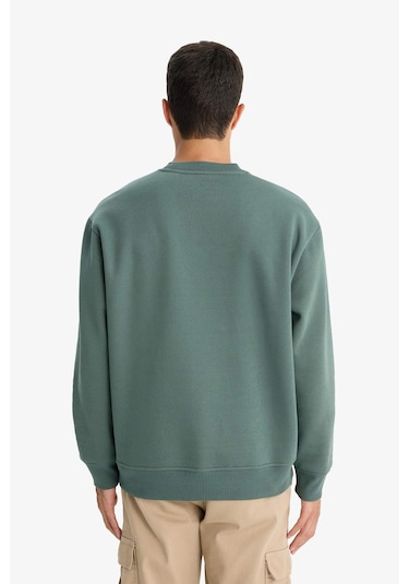 Defacto Relax Fit Bisiklet Yaka Kalın İçi Yumuşak Tüylü Basic Düz Sweatshirt T5139az25augn1019 Yeşil Defacto Relax Fit Bisiklet Yaka Kalın İçi Yumuşak Tüylü Basic Düz Sweatshirt T5139az25augn1019 Yeşil