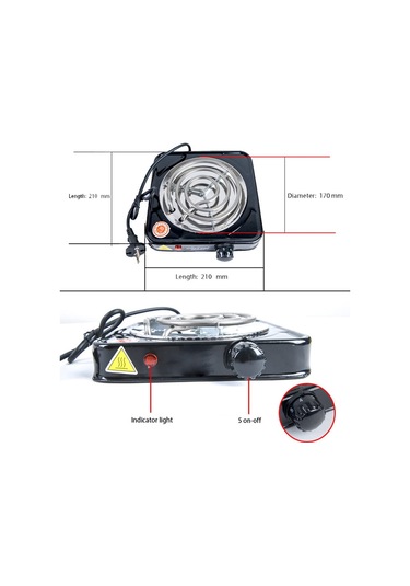 Sivris Tütsü Fırını 1000w Yüksek Güç 200-1000 Mutfak Sobası Siyah