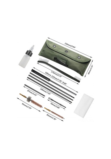 Reedark Ar15 Tabanca Bakım Aleti, .22 Kalibre Boru Temizleme Fırçası, Çok İşlevli Bakım Gereci Yeşil, Gk13, Bakır Teli