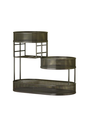 Homyl Meyve Sepet Tepsisi Ekmek Sepeti Sebze Rafı Sebzesi Soğan Siyah