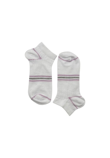 Kadın Topuk Çizgili Taban Lastik Bantlı Patik Çorap 6'çift Çok Renkli