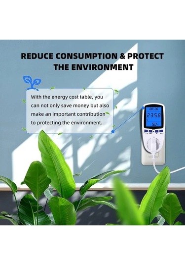 Motion003 Akıllı Ev Enerji Monitörü Arka Işık Versiyonu Ab Fişi Aşırı Yük Koruması