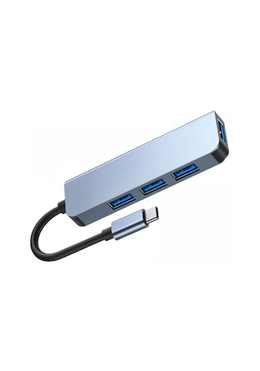 Type C 4 Port Usb 3.0 Hub Usb C Çoklayıcı Alüminyum Gövde