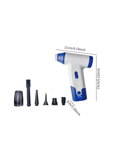 Suntek Araba Vakumu Ve Üfleyici 52m/s Ayarlanabilir Mavi