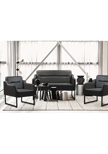 Ofiscombin Ofis Büro Koltuk Kanepe Oturma Takımı Ofis Koltuğu Toskano Antrasit Felicia211