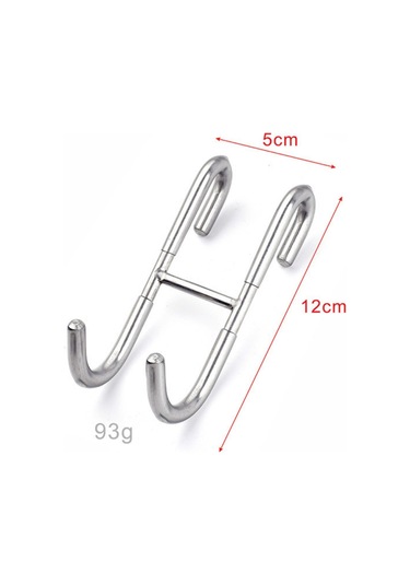 Geeksen 304 Paslanmaz Çelik S Kanca, Perforasyonsuz Duş/ Mutfak Kullanıma Uygun, Kayma Ve Çizik Koruma, 5kg Yük Kapasitesi, Gümüş 2 Adet Gümüş