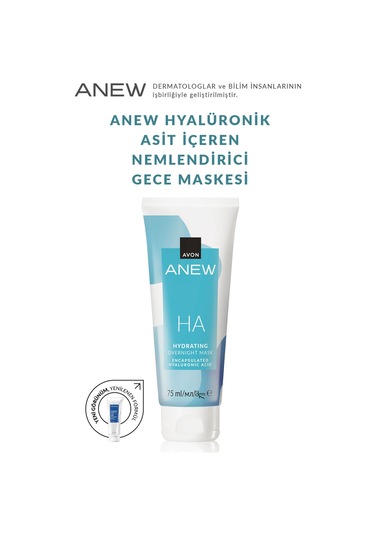 Avon Avon Anew Hyalüronik Asit İçeren Dolgun Görünüm Veren Su Bazlı Krem 50 ML + Gece Maskesi 75 ML + Serum 30 ML