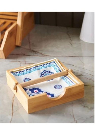 Mien-735 Bambu Kare Peçetelik Ahşap