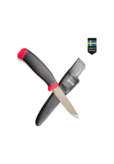 Vip-tec Vt875301 Çok Amaçlı Paslanmaz Çelik Bıçak/kamp Bıçağı Made İn Sweden Kırmızı - Siyah