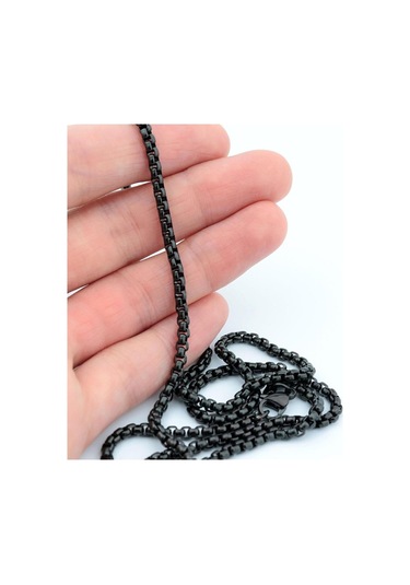 Pigado 316l Paslanmaz Çelik Zincir Erkek Kolye 70 Cm Gri