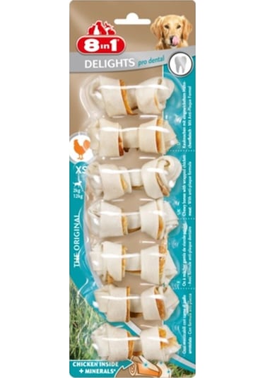 8in1 Delights Pro Dental Tavuklu Köpek Kemiği 7'li  84 G