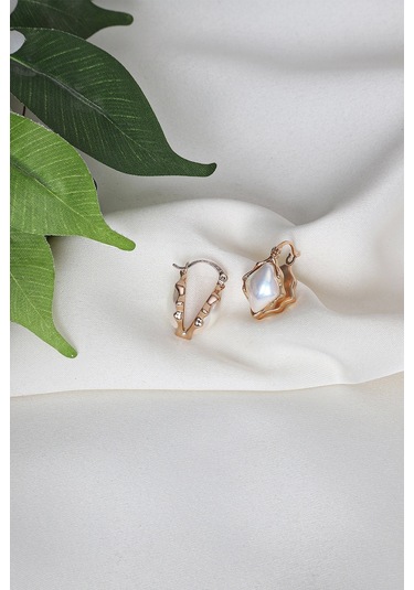 Mrs Flower Çift Taraf Sallantılı Xupıng Küpe Rose Gold