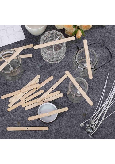 Gatherco Mum Yapım Seti, Ahşap Mum Fitili Tutucular, Mum Fitili Çıkartması, Mum Fitili Mum Ortalama Aracı, Mum Kendin Yap El Sanatları