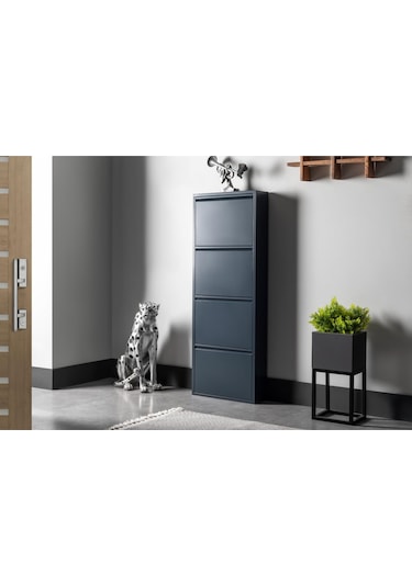 4 Raflı Metal Ayakkabılık Antrasit Kapı Önü Ayakkabılık Rehome 4 Raflı Metal Ayakkabılık Antrasit Kapı Önü Ayakkabılık Rehome