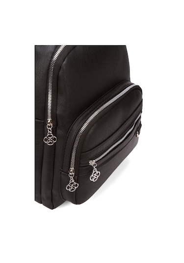 Kadın Günlük Deri Siyah Sırt Çantası Siyah