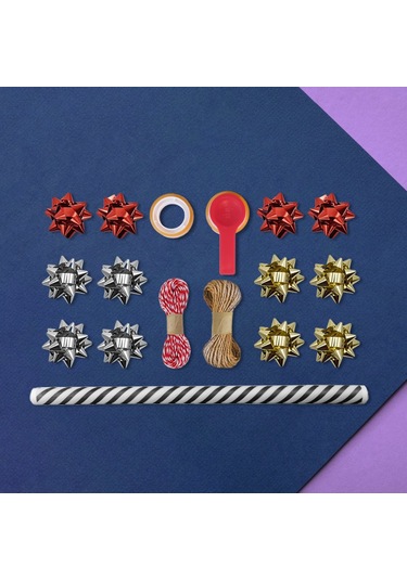 Siyah Verev Beyaz Ambalaj Kağıdı Seti 10 Rulo Kağıt 70x100 Cm