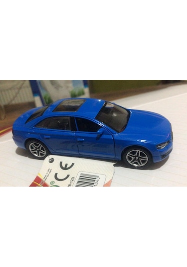 Oyuncak Metal Model Araba Açılır Kapı 1/36 Çek Bırak Mavi Audi