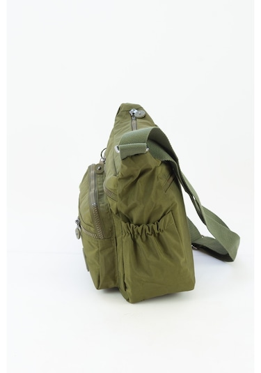 Krinkıl / Klinkır Su Geçirmez Kumaş Çok Gözlü Çapraz Kol Ve Omuz Postacı Çantası Haki 9507 Haki