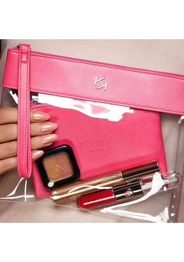 Kiko Makyaj Çantası Transparent Beauty Case 002 Fuchsia