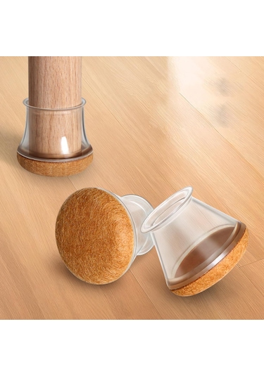 Suntek Magideal 20 Adet Sandalye Bacak Kapakları Kaymaz Çizik Yok Masa M