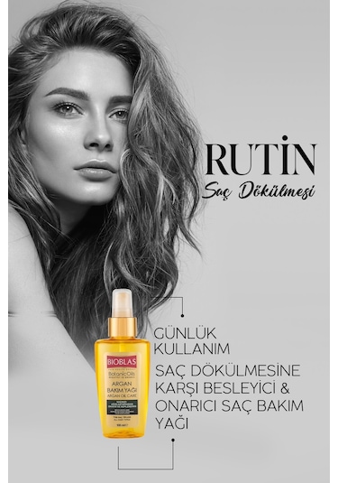 2 Adet Bioblas Saç Bakım Yağı Botanic Oils 100 Ml Argan