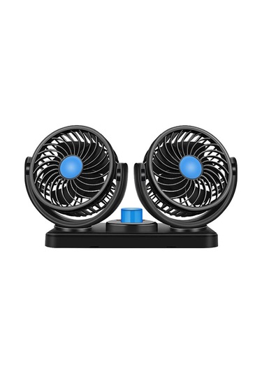 Araba Fan Usb Şarj Edilebilir Çift Baş Fan Fanları Suv Track Gösterge Paneli Masası İçin 5-bıçak Elektrikli Araç Soğutma Fanları, Çift