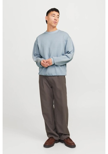 Jack & Jones Jjecharge Erkek Sweatshirt Mavi