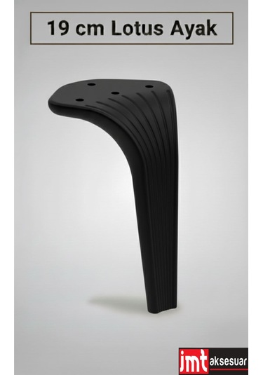 Lotus Koltuk Yatak Odası Tv Ünitesi Konsol Ve Sehpa Ayağı 19 Cm Siyah Siyah