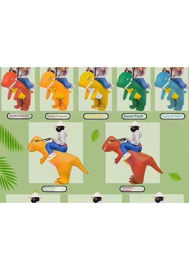 Unicomlifeerp Dinoşarj Kıyafetleri Çocuk Ve Yetişkin Aile Spor Etkinliği Kukla Yürüyüş Kostümleri Cadılar Bayramı Çocuk Gösteri Kostümleri Sarı 4-6