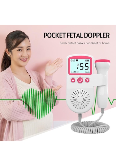 Gebelik için Fetal Doppler Bebek Doppler Kalp Atışı Monitörü 50-230BPM Ölçüm Aralığı 3MHZ Fetal - Mavi