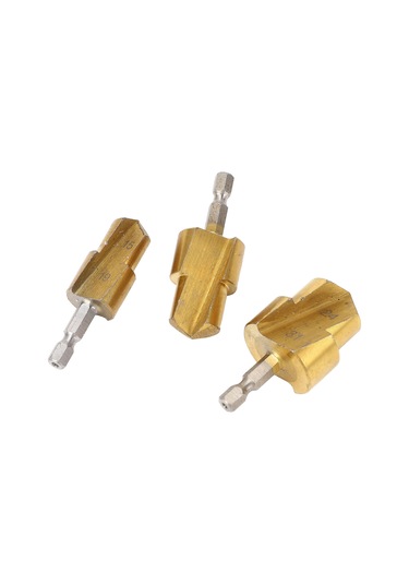 Samdoo 19mm-24mm-31mm 3'lü Bor Grup: Yüksek Karbon Çelikten Yapılmış Ppr-pvc Boru Genişletici, Hızlı Montaj İçin Elektrik Matkap Uyumlu Adımlı Uçlar