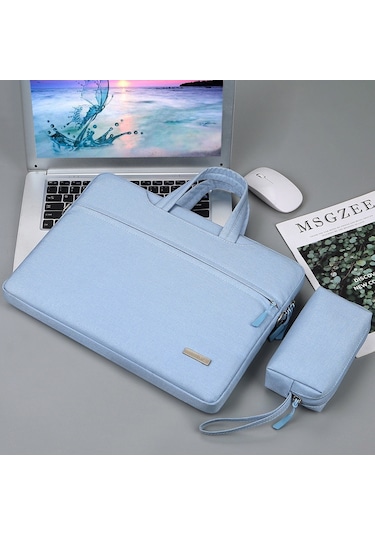 Çanta Laptop Çantası Güç Çantası İle İç Çanta, Boyut: 14 İnç Mavi Siya