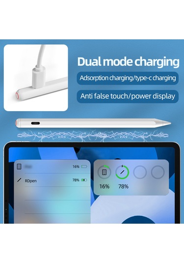 Gajeena İpad Stylus Kalemi 2018+ Model Uyumlu - Manyetik/type-c Şarj, 11 Saat Kullanim Süresi, Anti Yanlis Dokunma, Özelleştirilebilir Kısayollar