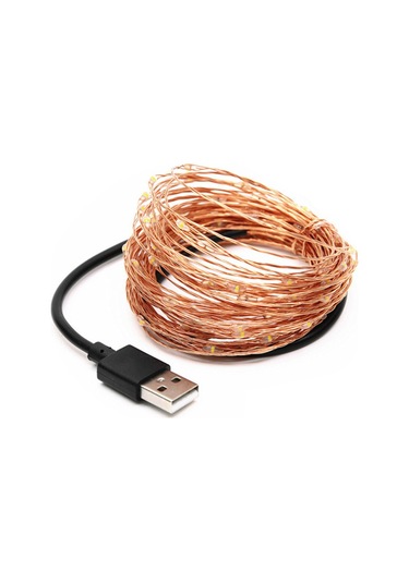 Dianziye 3 Metre 30 Led Isı Beyaz Bakır Tel Işıklı Süs, Usb 5v Pil İle Esnek Partiler Ve Noel Dekorasyonu Için
