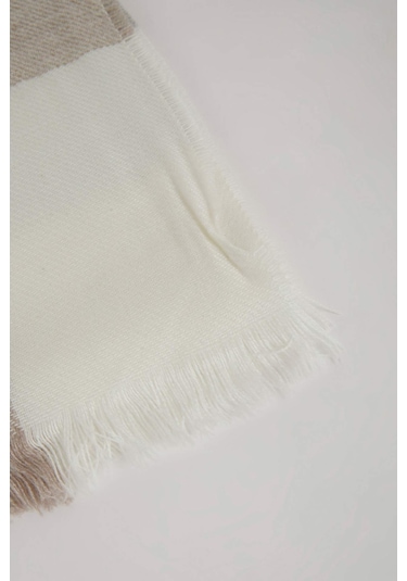 Defacto Kadın Kareli Atkı V0580az24wngr100 Gri