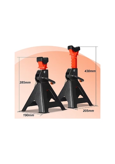 Rico 3 Ton 4 Ayaklı Kriko Standı Araba Araç Sehpası